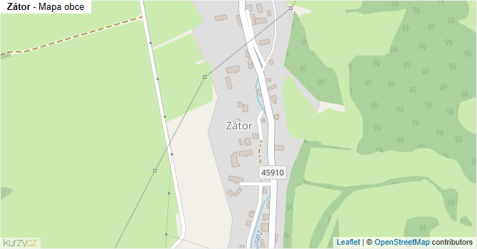 Zátor - mapa obce