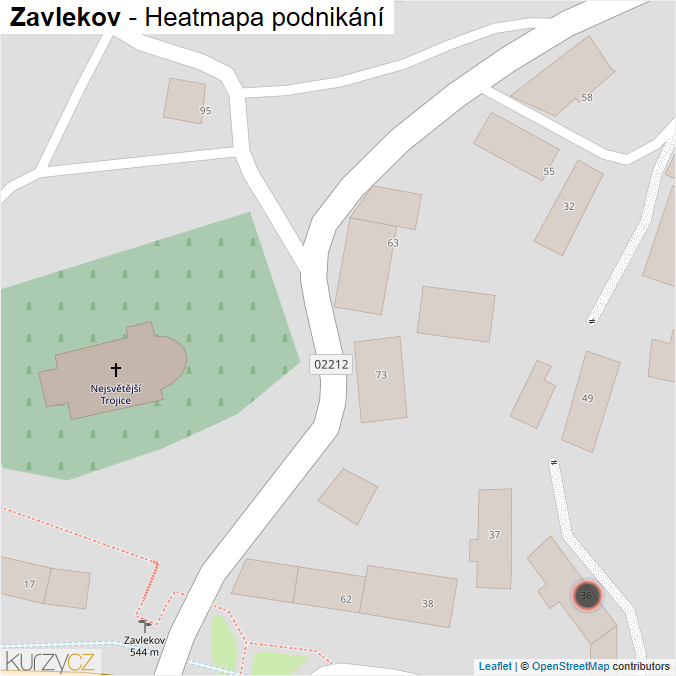 Mapa Zavlekov - Firmy v obci.
