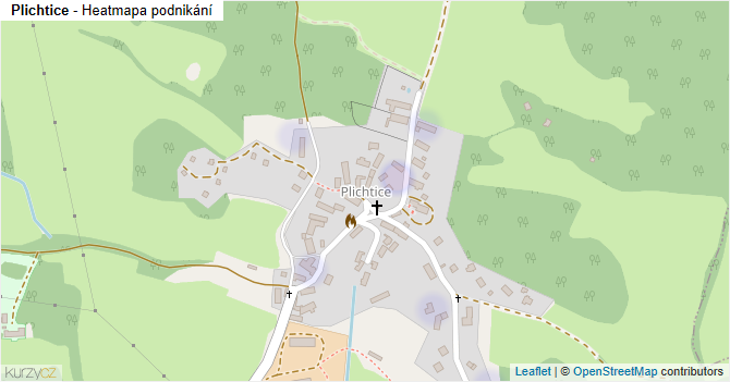 Plichtice - mapa podnikání