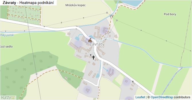 Závraty - mapa podnikání