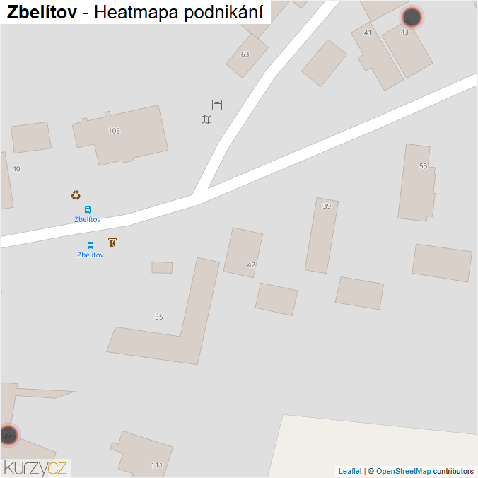 Mapa Zbelítov - Firmy v obci.