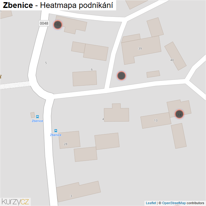 Mapa Zbenice - Firmy v obci.