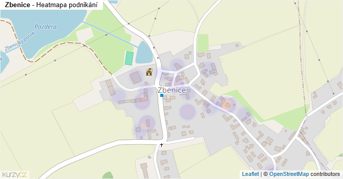 Zbenice - mapa podnikání