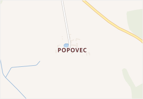 Popovec v obci Zběšičky - mapa části obce
