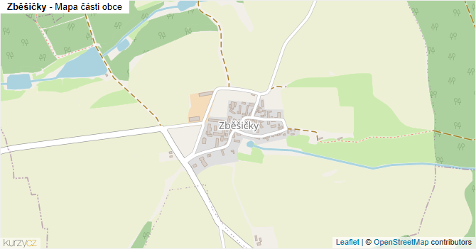 Zběšičky - mapa části obce