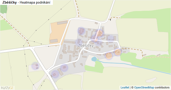 Zběšičky - mapa podnikání