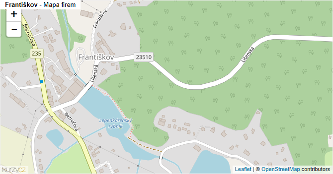 Františkov - mapa firem