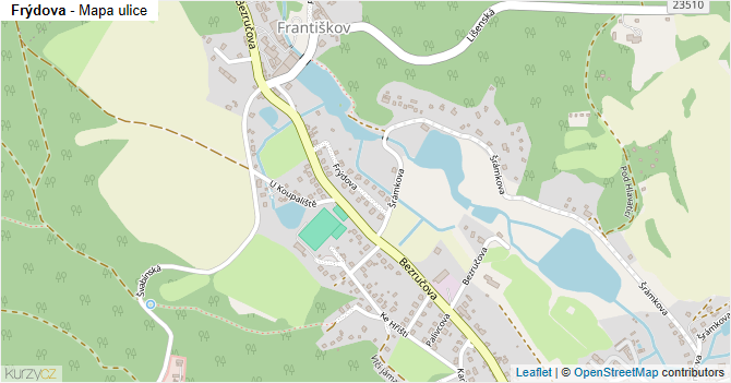 Frýdova - mapa ulice
