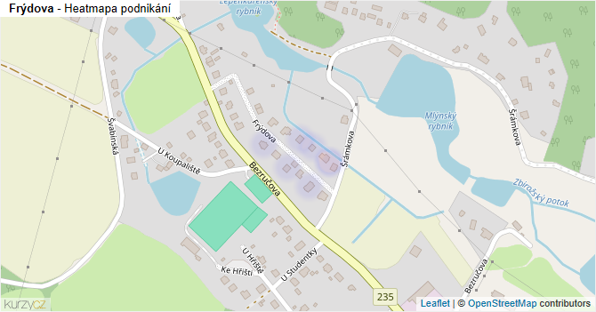 Frýdova - mapa podnikání