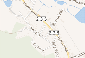 Heberova v obci Zbiroh - mapa ulice