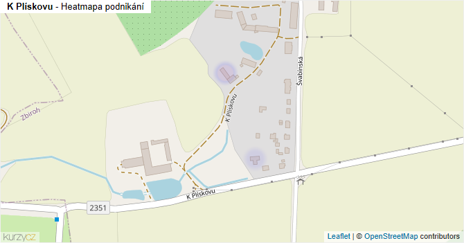 K Plískovu - mapa podnikání