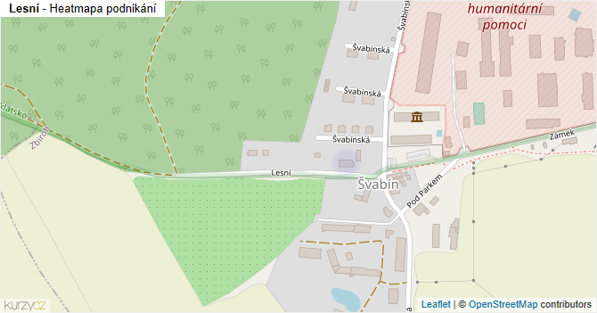 Lesní - mapa podnikání