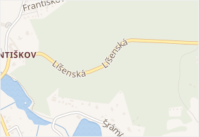 Líšenská v obci Zbiroh - mapa ulice