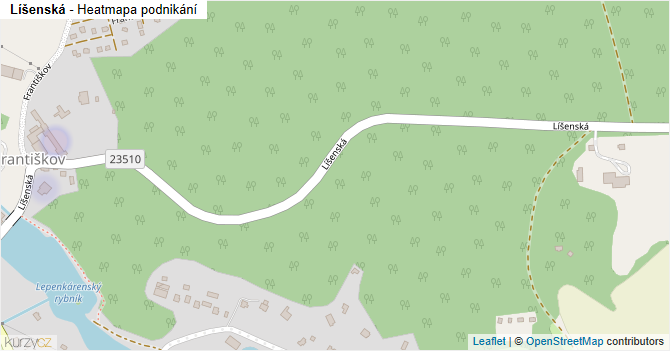 Líšenská - mapa podnikání