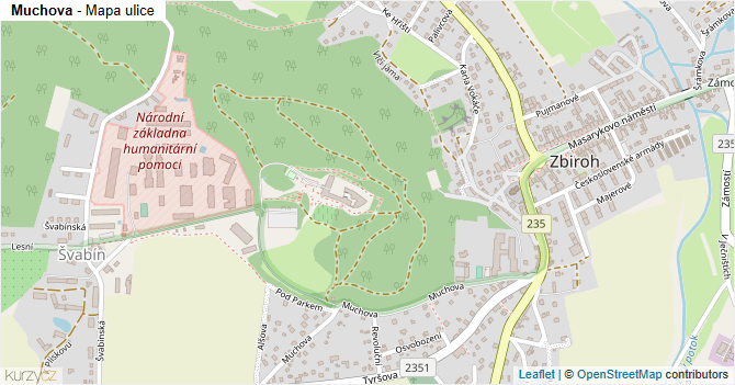 Muchova - mapa ulice