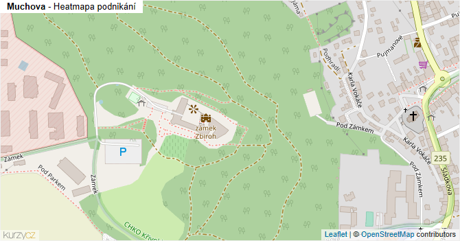 Muchova - mapa podnikání