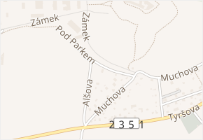 Pod parkem v obci Zbiroh - mapa ulice