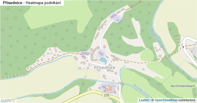 Přísednice - mapa podnikání
