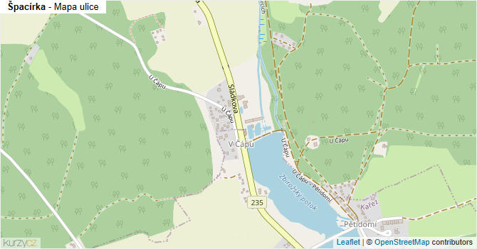 Špacírka - mapa ulice