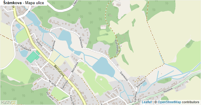 Šrámkova - mapa ulice