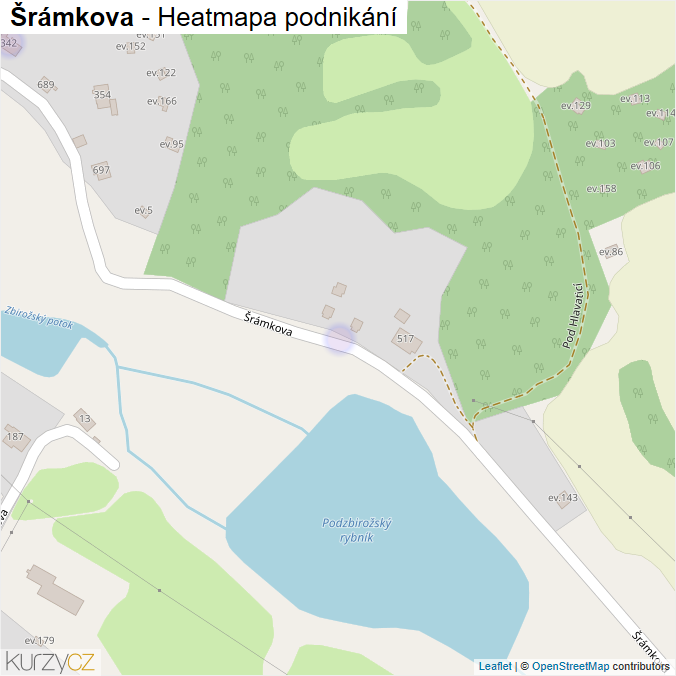 Mapa Šrámkova - Firmy v ulici.