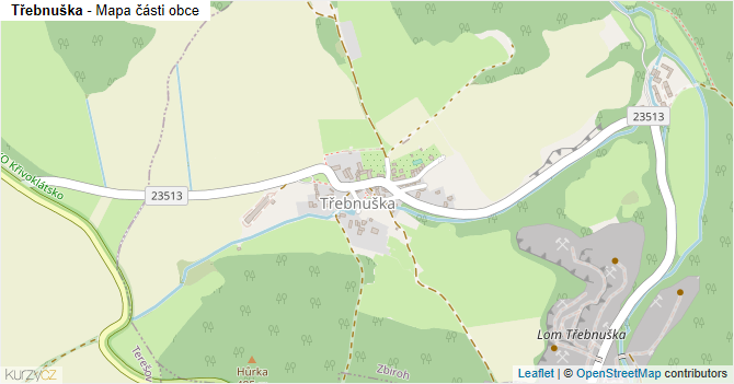 Třebnuška - mapa části obce