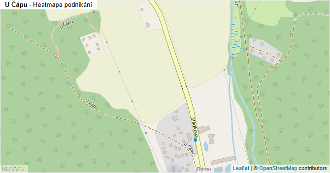 U Čápu - mapa podnikání