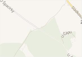 U Špacírky v obci Zbiroh - mapa ulice
