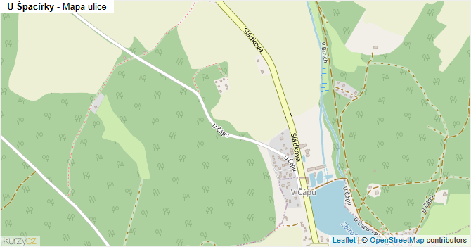 U Špacírky - mapa ulice