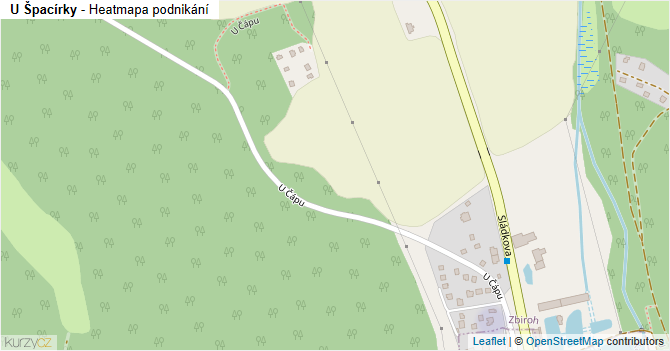 U Špacírky - mapa podnikání