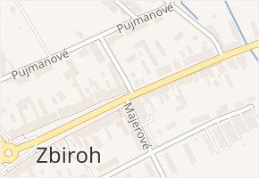 Zbiroh v obci Zbiroh - mapa části obce