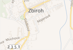 Zdeňka Nejedlého v obci Zbiroh - mapa ulice