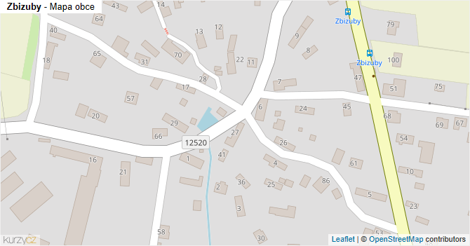 Zbizuby - mapa obce