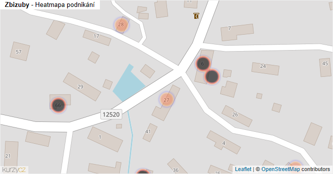 Zbizuby - mapa podnikání