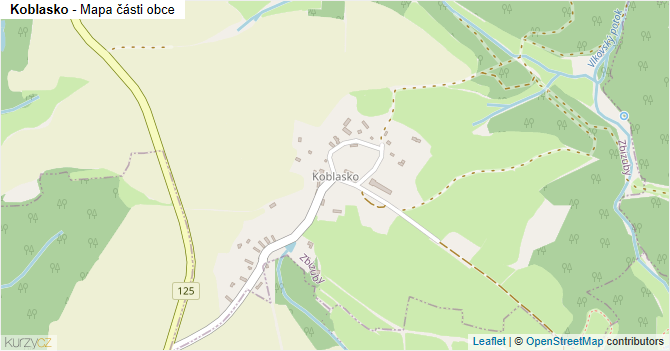 Koblasko - mapa části obce