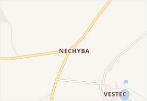 Nechyba v obci Zbizuby - mapa části obce