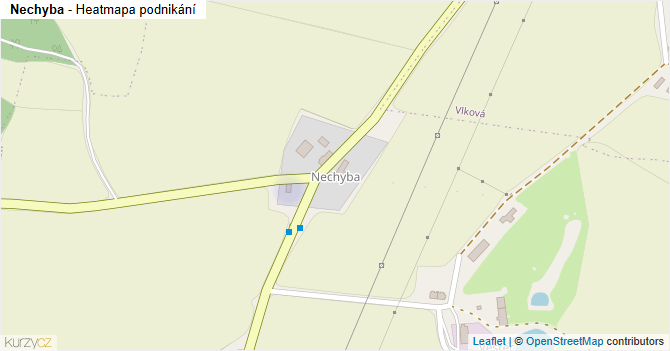 Nechyba - mapa podnikání