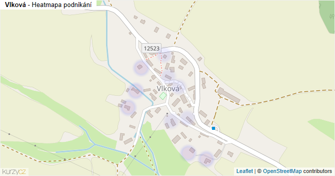 Vlková - mapa podnikání
