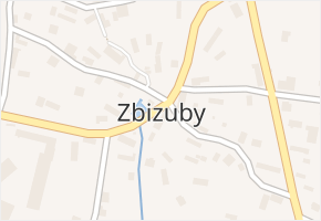 Zbizuby v obci Zbizuby - mapa části obce