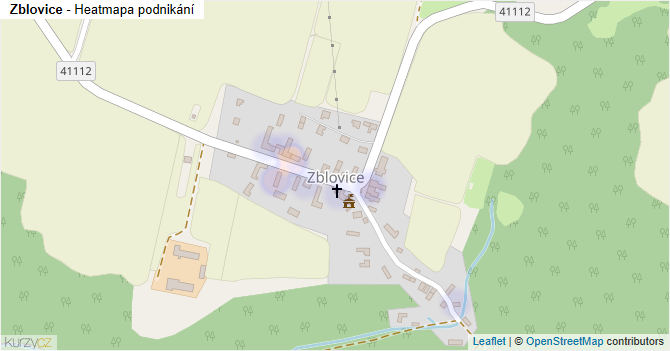 Zblovice - mapa podnikání