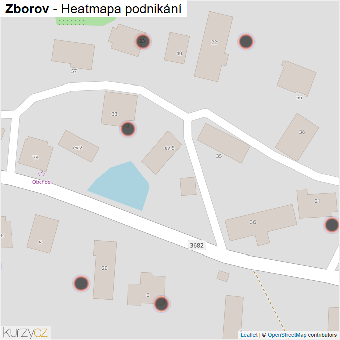 Mapa Zborov - Firmy v obci.