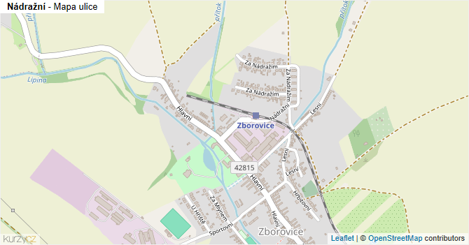 Nádražní - mapa ulice