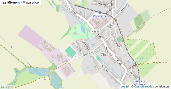 Za Mlýnem - mapa ulice