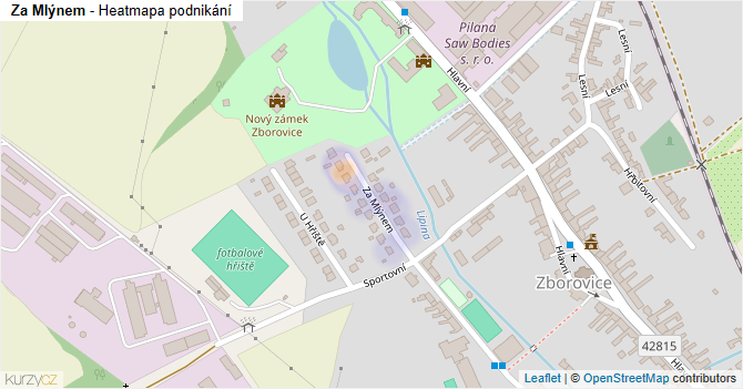Za Mlýnem - mapa podnikání
