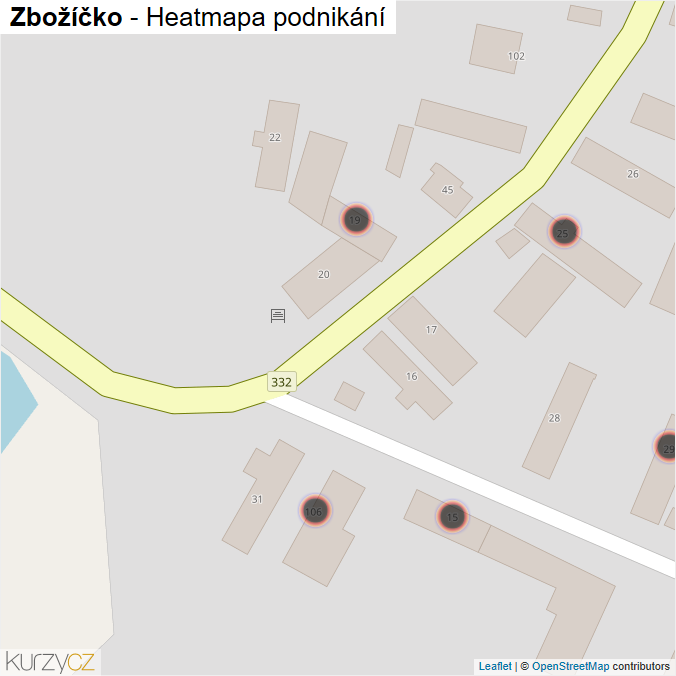 Mapa Zbožíčko - Firmy v obci.