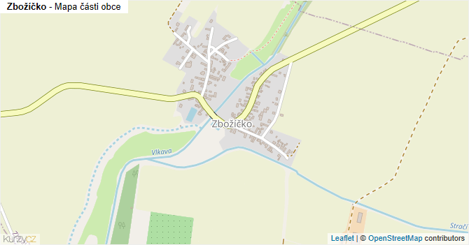 Zbožíčko - mapa části obce