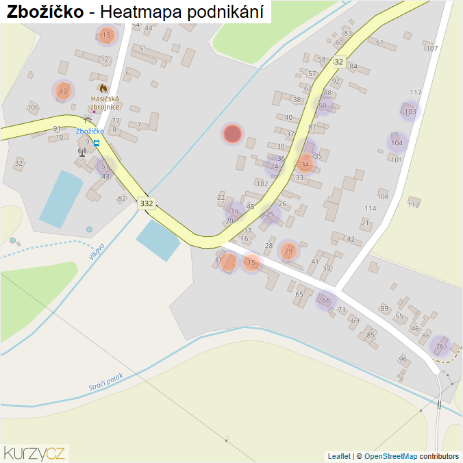 Mapa Zbožíčko - Firmy v části obce.