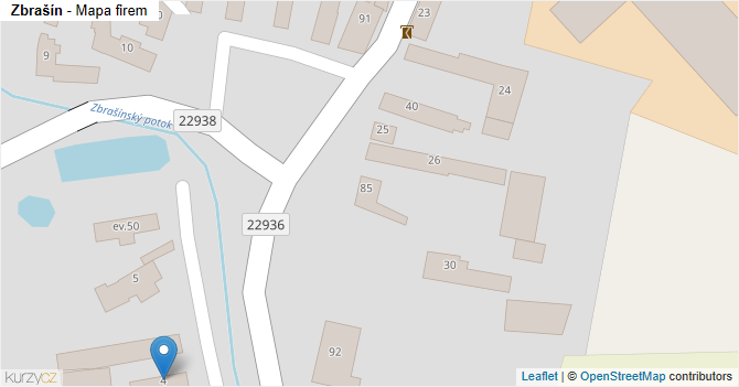 Zbrašín - mapa firem