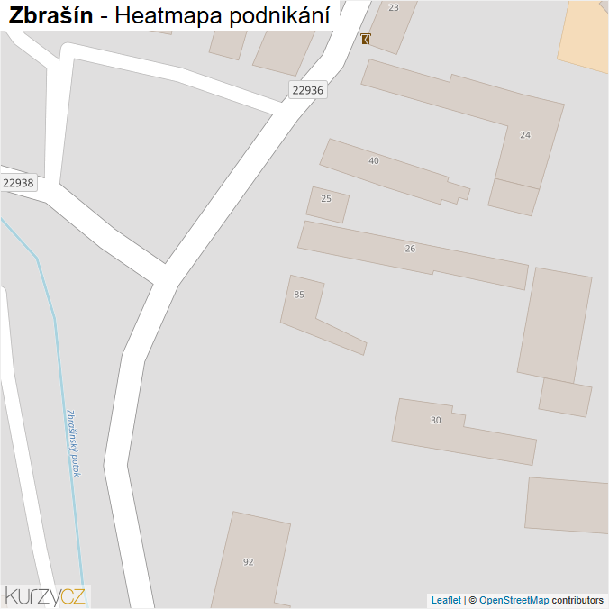 Mapa Zbrašín - Firmy v obci.