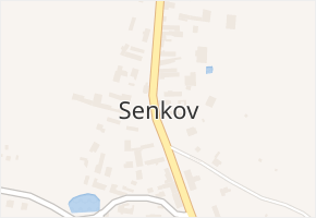 Senkov v obci Zbrašín - mapa části obce